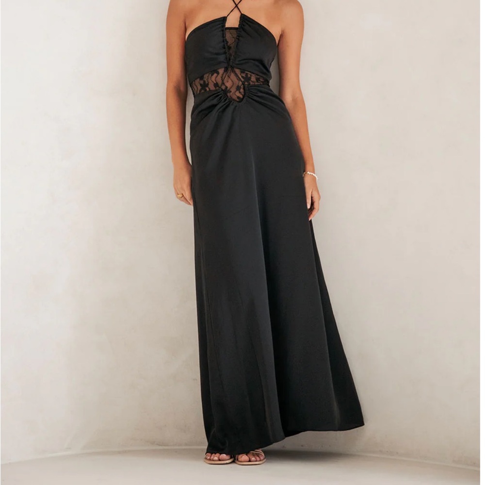 SABO SKIRT ARIAH DRESS - black halter